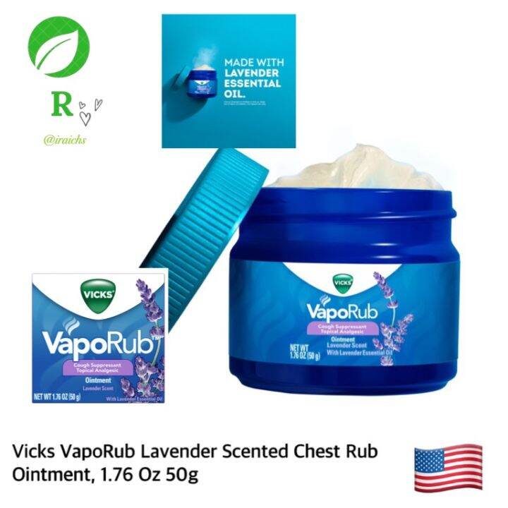 Vicks VapoRub Lavender Scented Chest Rub Ointment, Relief from Cough