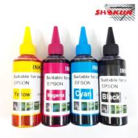 หมึกเติม EPSON (ชุด 4สี) ขนาด 100ml. BK,C,M,Y น้ำหมึกคุณภาพเยี่ยม พิมพ์สวย สีคมชัดใช้ง่าย เพียงเปิดฝาแล้วเติม ราคาถูก ประหยัด คุ้มค่าทุกงานพิมพ์ สีเข้ม คมชัด