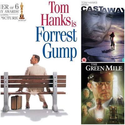 [DVD FullHD] หนังดราม่าคุณภาพ  ☆ForrestGump☆Castaway☆Green Mile มัดรวม 3 เรื่องดัง #หนังฝรั่ง #แพ็คสุดคุ้ม - ทอม แฮงส์