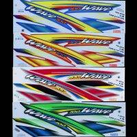 สติ๊กเกอร์ WAVE 100 R ปี 2003 รุ่น 2 ชุดใหญ่ติดทั้งคัน เคลือบเงาแท้ สีสวย ติดทน w100R เวฟ 100 เก่า,w100,wave100 สติ๊กเกอร์ติดรถมอเตอร์ไซค์ wave100,w100r,w100