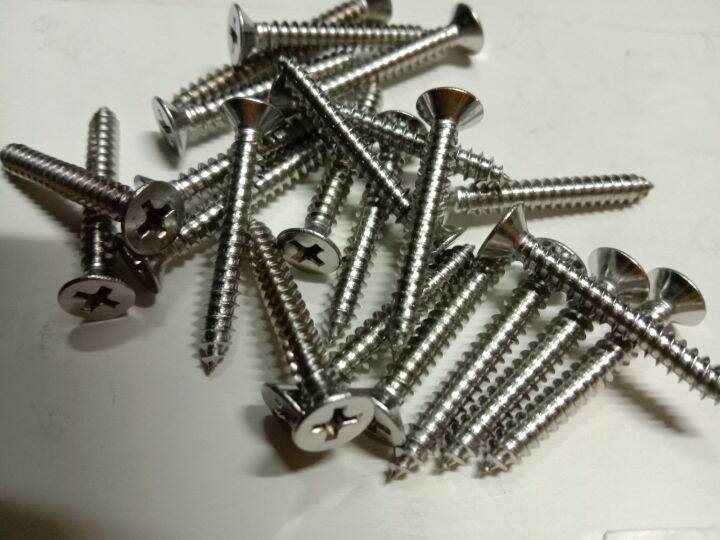 STAINLESS METAL SCREW FLAT HEAD SELF TAPPING SCREW 20 pcs 10(4.8mm