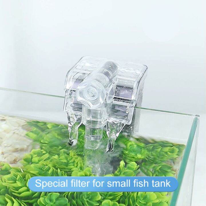 Mini Fish Tank Filter 3in1 Aquarium External Oxygen Charging
