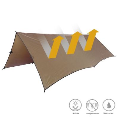 Bulwark Rain Fly Camping Trap - Onetigris ขนาด 4x3เมตร ผ้ามีความยืดหยุ่น