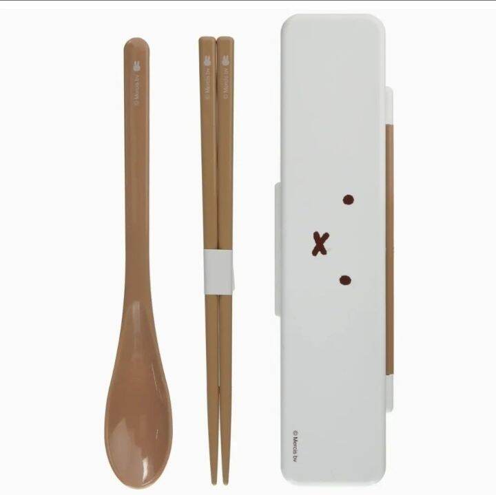 kutsuwa-miffy-chopsticks-and-spoon-set-made-in-japan-ไม่ใช่ของจีน-ราคา-499-บาท-นี่คือชุดตะเกียบและช้อนที่เรียบ-ง่าย