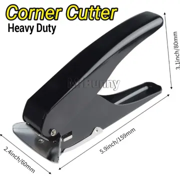 2PCS Tag Punch Corner Cutter 3 in 1 Corner Paper Punch Rounder