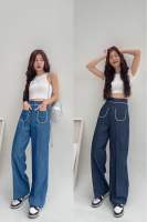 Young girl pants ?  กางเกงขาบาน ลายริ้วตรง ? กุ้นขอบขาว ช่วงเอวและกระเป๋า รุ่นตะขอหน้า แต่งกระเป๋าหน้า 2 ข้าง?