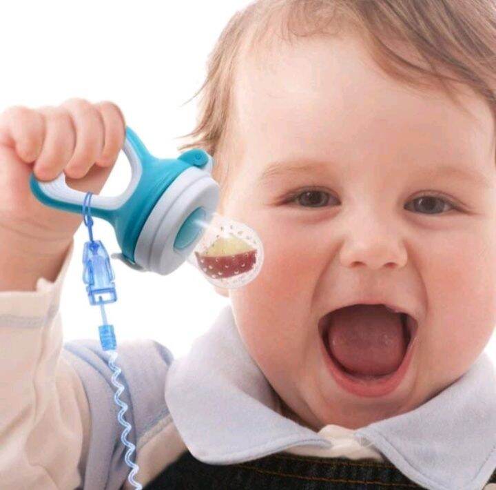 Baby Fruit Pacifier adalah teether atau gigitan yang bisa diisi makanan
