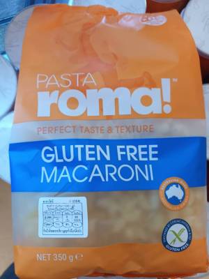 Pasta Roma Gluten Free Macaroni 350g.ริกาโตนี พาสต้าหลอด 350กรัม