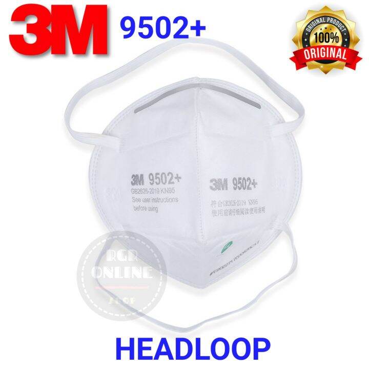 Masker 3M 9502+ KN95 N95 Headloop Hijab Original 100% Ecer 1 Pcs ...