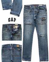 Gap​?กางเกง​ยีนส์​ขา​กระบอก​เล็ก​ฟอกสี​ผ้าด้านหนาๆ(รอยขาดตรงเข่าสวยครับตัวนี้)35ยาว​41ปลา​ยขา​7​(ถูก​ใจต่อรองราคา​ได้​ครับ​)