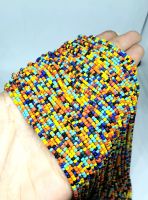 ลูกปัดแก้วหลากสี 1 เส้น 2 มม. อะไหล่ร้อยเครื่องประดับ อะไหล่ร้อยสร้อย Multi Color Glass Beads for Jewelry Makin Supplies