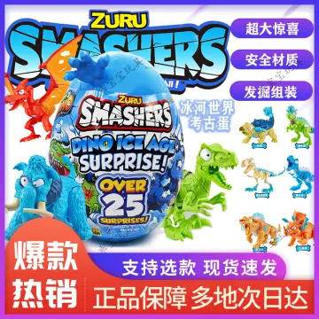  Smashers Dino Ice Age Raptor Series 3 by ZURU Surprise Egg with  Over 25 Surprises! - Slime, Dinosaur Toy, Collectibles, Toys for Boys and  Kids (Raptor) , Blue : Toys & Games