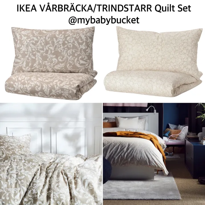 💯IKEA.my Quilt cover and pillowcase set (Single/Queen/King) VARBRACKA