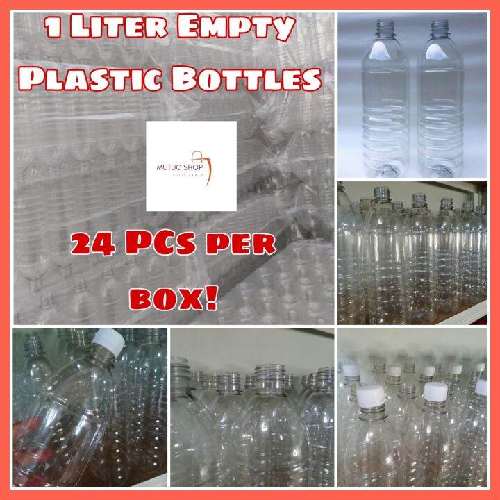( 12 or 24 Bottles in a BOX ) 1000ML or 1 Liter Empty Plastic Bottles