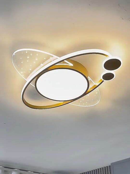 Nordic Tricolor LED Ceiling Light Remote Control Room Light Bedroom