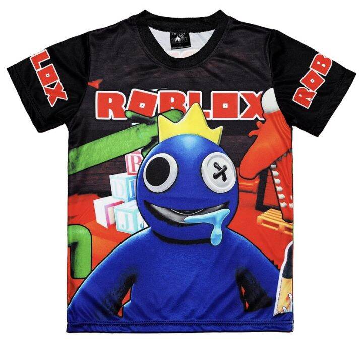 5-9 Years Kids Short Sleeve Roblox Printed T-shirt Tops