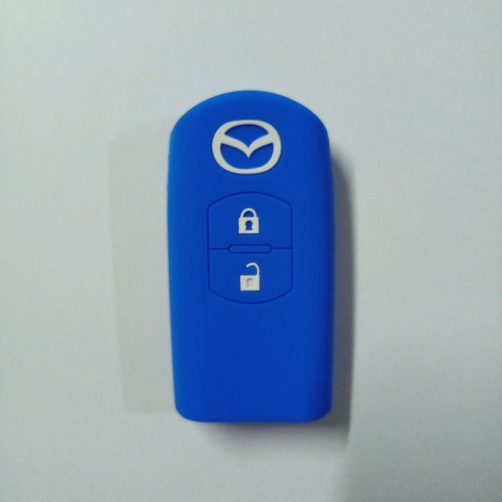 ซิลิโคนหุ้มกันรอยกุญแจรถยนต์-มาสด้า-2ปุ่ม-smart-key-mazda2-ซิลิโคนหุ้มกันรอย