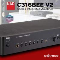 NAD C316BEE V2 Stereo Integrated Amp แอมป์อนาล็อก มีกำลังขับ 40 วัตต์x2 และมีกำลังขับสำรอง