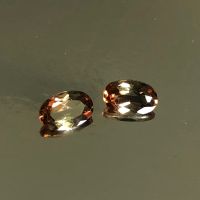 andalusite 0.99 cts, 6.2x4 mm, oval shape, pair 100% natural gemstone.  andalusite 0.99 cts, 6.2x4 mm, รูปไข่, คู่พลอยธรรมชาติ 100%