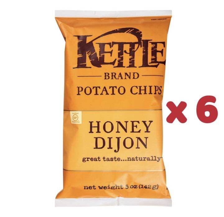 (Bundle of 6)Kettle Chips Honey Dijon Potato Chips 141g Lazada