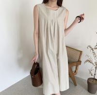 พร้อมส่ง Round neck dress (ivory/ brown/ navy)