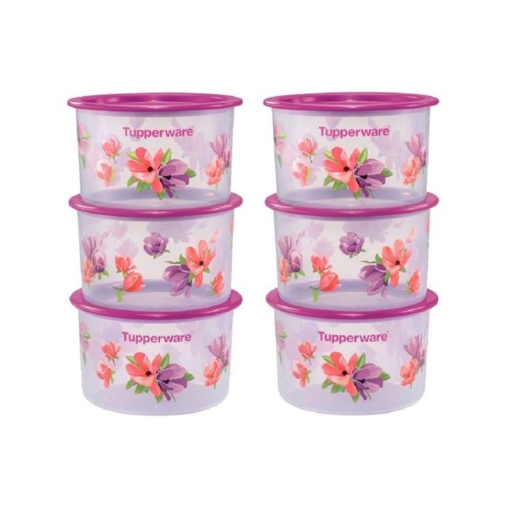 Tupperware Garden Blooms One Touch Topper Junior ทัพเพอร์แวร์วันทัช ขนาด 600ml (ขายแยกใบ)