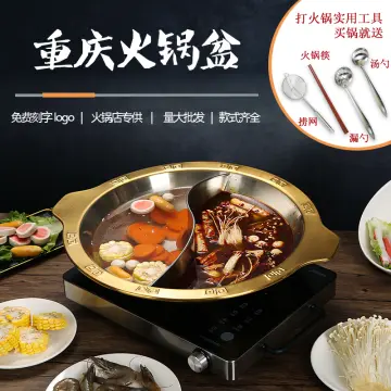 30cm Thickened Copper Hotpot Traditional Beijing Hot Pot Soup Burn Charcoal  Kitchen Cooking Pots Set Hot Pot Cooker Fast Boiling