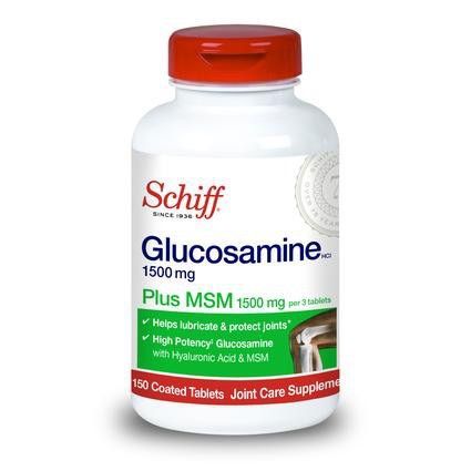 schiff-glucosamine-tablets-plus-msm-and-hyaluronic-acid-1500mg-150-เม็ด