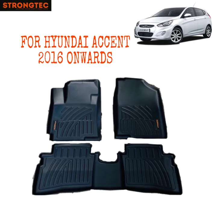 Deep Dish Car Matting for Hyundai Accent 2016 Onwards StrongTec 3D Deep