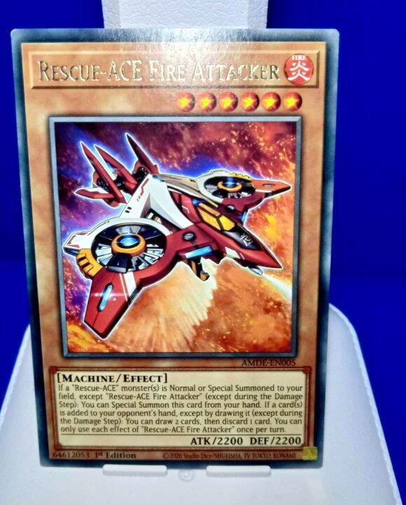 Rescue-Ace Fire Attacker RARE [AMDE-EN005] (TCG) Yu-Gi-Oh Trading Card ...