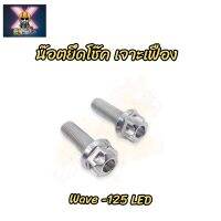 น๊อตยึดโช๊ค เจาะเฟือง Wave-125 LED,ปลาวาฬ เบอร์14 สแตนเลส?
 ราคาต่อคู่