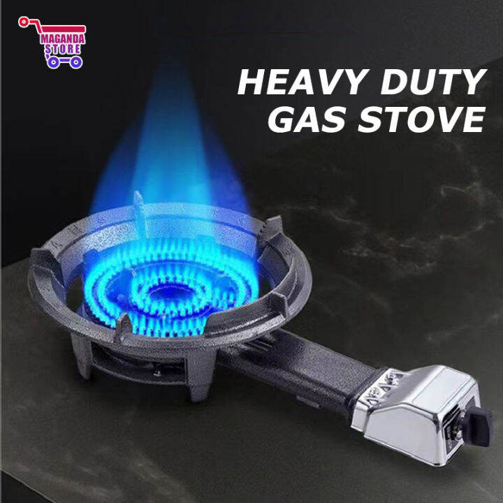 Single Burner Heavy Duty Gas Stove Cast Iron Automatic Ignition High Pressure Gas Stove