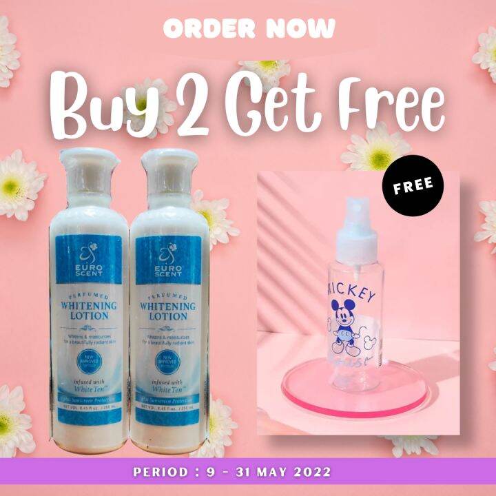 (Promo) Euro scent Lotion (Buy 2 & Get Free Miniso Mickey Pet Bottles) Lazada PH