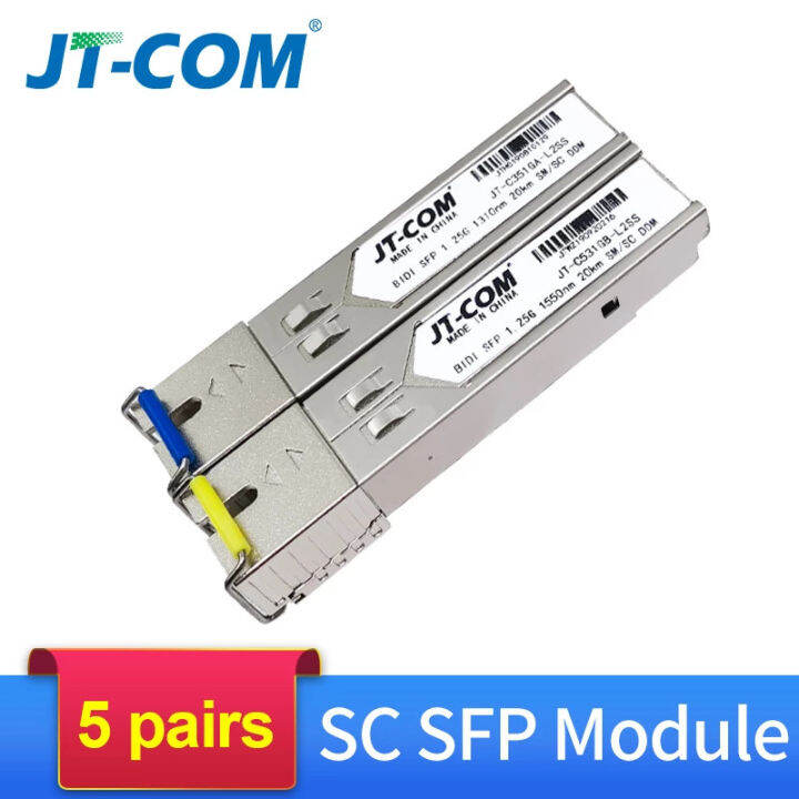 1 Pair Gigabit SC SFP Module DDM BIDI Mini Gbic 1000mbps Fiber