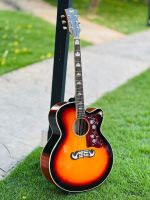 กีต้าร์โปร่ง SQOE ed49 “ J200 “ ?ทรง #super_jumbo 43นิ้ว ทรง #gibson สี Sunburn