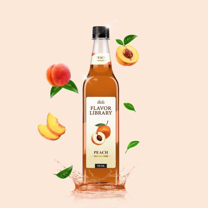 ไซรัป Flavor Library Peach 750 Ml. Lazada.co.th