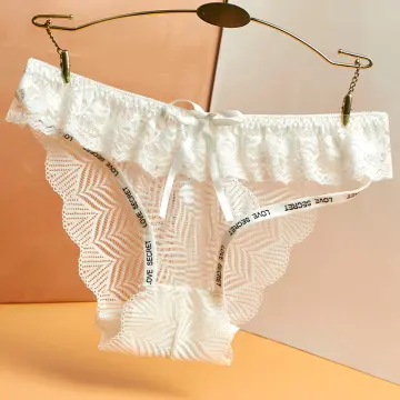 Hollow Out Lace Underwear Women Thong Seamless Cotton Bikini