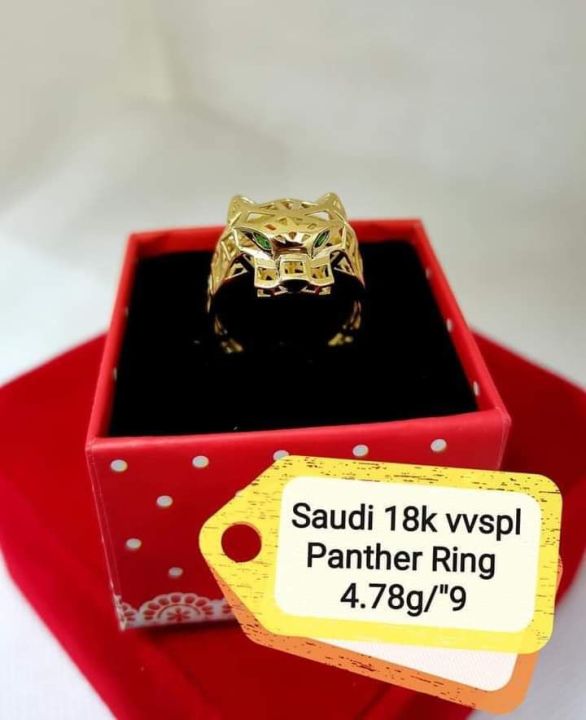 panther ladies ring.vvspl 18k Saudi gold .100%pawnable/nasasanla ...