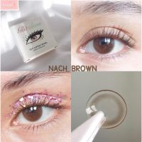 GLITZLENS NACH BROWN คอนแทคเลนส์รายเดือน สีน้ำตาลธรรมชาติ เลนส์นิ่ม ใส่สบาย