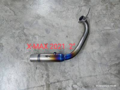 คอท่อ ไทเทเนียม YAMAHA X-MAX300 ปี2021 สามารถใส่กับปลายท่อ PR2