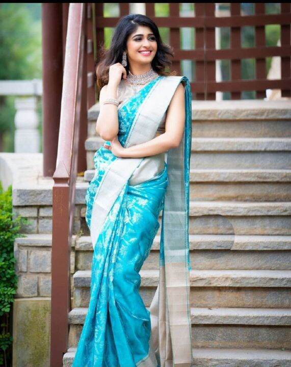 soft lichi silk cloth saree