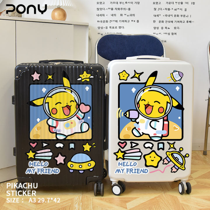 A3 Large Optional] Personalized Cartoon Stickers Luggage Suitcase  Decorative Cover Scratch Waterproof Stickers