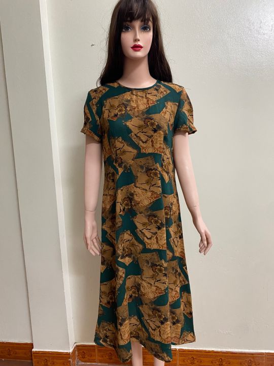 Mua Váy Lụa Hai Dây Suông - Đầm Hai Dây Dáng Dài Cao Cấp Đẹp - Chất Lụa  Nhật Cao Cấp Mềm Mịn, Thoáng Mát - Cèdre NV514 - Nâu - S