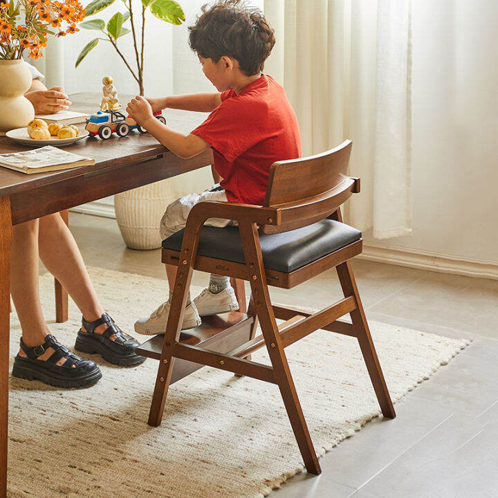 Solid Wood Adjustable Children's Study Chair Junior High School Student