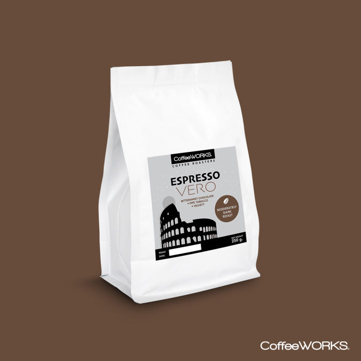 Espresso Vero ขนาด250g. by CoffeeWORKS เมล็ดกาแฟคั่ว