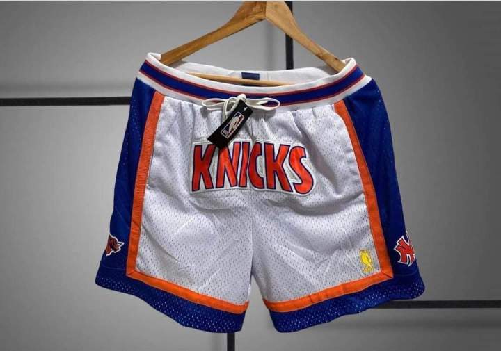 New York Knicks White JUST DON Shorts