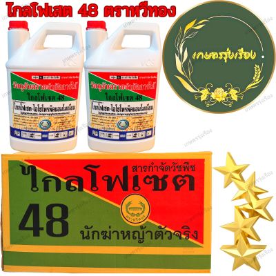 ไกล-โฟเสท 48 หวีทอง สารกำจัดวัชพืชชนิดดูดซึม แกลลอน4ลิตร