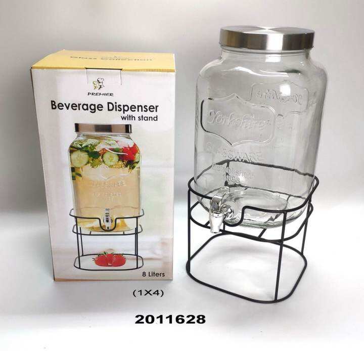 1pc Large Capacity Glass Juice Dispenser Beverage Container With