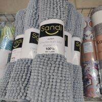 bg2020 พรมเช็ดเท้า นุ่มฟู ขายดี chenille sandi สีเทา 40*60cm