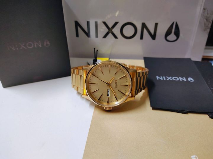 ประกันศูนย์ไทย-nixon-nxa356502-00-sentry-ss-นาฬิกาข้อมือผู้ชาย-สีทอง-ขนาดหน้าปัด-42-mm